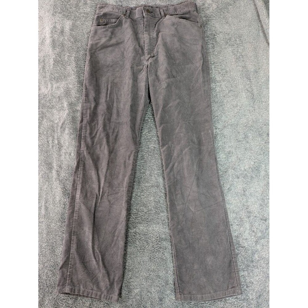 Vintage Lee 200-2802 Corduroy Pants Mens 34x31 Gray USA Union Made 90s